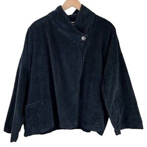 Bryn walker greta corduroy blue jacket Lagenlook size small